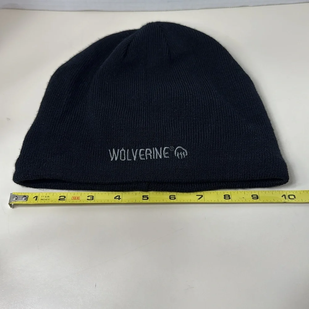 Wolverine Men’s Black Knit Beanie Soft Embroidered Logo